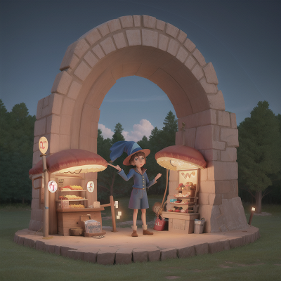 Image For Post Anime, drought, confusion, wizard's hat, hot dog stand, magic portal, HD, 4K, AI Generated Art