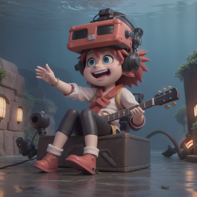 Image For Post Anime, troll, musician, car, virtual reality, underwater city, HD, 4K, AI Generated Art