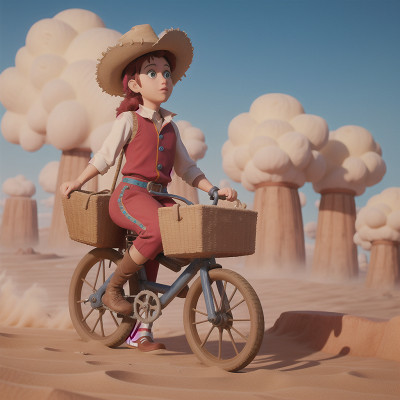 Image For Post Anime, circus, wild west town, magic portal, bicycle, sandstorm, HD, 4K, AI Generated Art