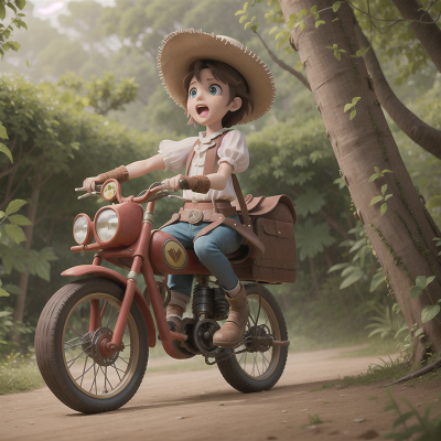 Image For Post Anime, singing, flying, wild west town, jungle, bicycle, HD, 4K, AI Generated Art