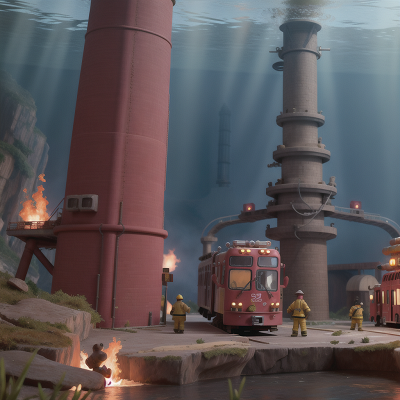Image For Post Anime, firefighter, success, underwater city, train, zookeeper, HD, 4K, AI Generated Art