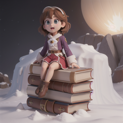 Image For Post Anime, avalanche, camera, book, princess, teleportation device, HD, 4K, AI Generated Art