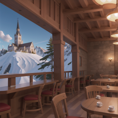 Image For Post Anime, seafood restaurant, coffee shop, cathedral, avalanche, fighting, HD, 4K, AI Generated Art