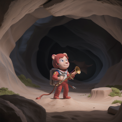Image For Post Anime, demon, cave, astronaut, trumpet, bear, HD, 4K, AI Generated Art