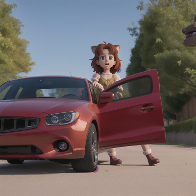 Image For Post Anime, car, chimera, enchanted mirror, confusion, drum, HD, 4K, AI Generated Art