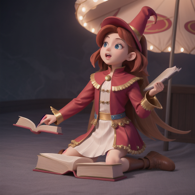 Image For Post Anime, circus, wizard, knight, fairy, book, HD, 4K, AI Generated Art