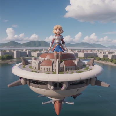 Image For Post Anime, hovercraft, city, knight, school, hero, HD, 4K, AI Generated Art