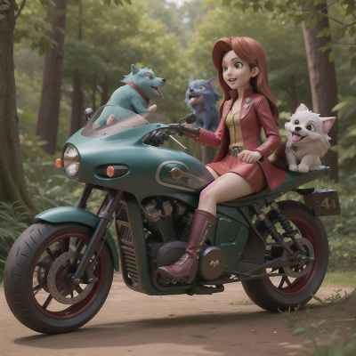 Image For Post Anime, wizard, vampire, dog, enchanted forest, motorcycle, HD, 4K, AI Generated Art