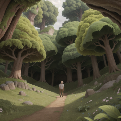 Image For Post Anime, confusion, forest, cave, storm, farmer, HD, 4K, AI Generated Art