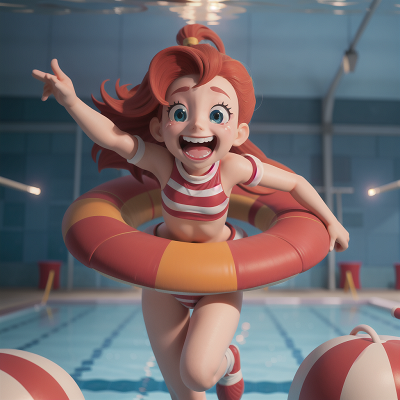 Image For Post Anime, laughter, swimming, circus, spaceship, crying, HD, 4K, AI Generated Art