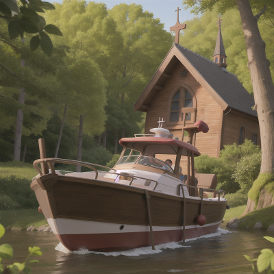 Image For Post Anime, laughter, boat, success, forest, cathedral, HD, 4K, AI Generated Art