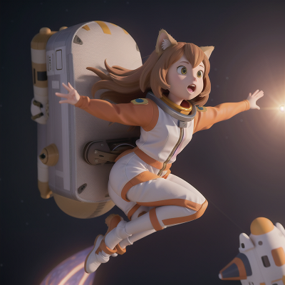 Image For Post Anime, space shuttle, cat, griffin, earthquake, jumping, HD, 4K, AI Generated Art