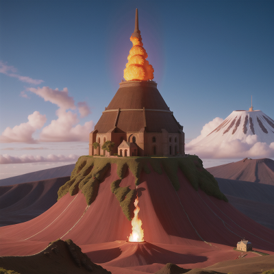Image For Post Anime, volcano, coffee shop, submarine, cathedral, crying, HD, 4K, AI Generated Art