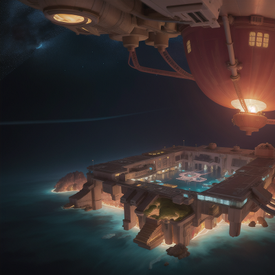 Image For Post Anime, space station, ocean, underwater city, lava, flying carpet, HD, 4K, AI Generated Art