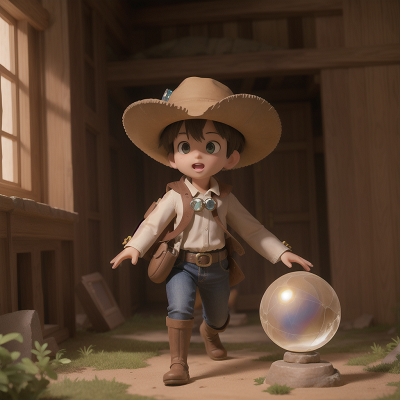 Image For Post Anime, archaeologist, ghostly apparition, cowboys, crystal ball, success, HD, 4K, AI Generated Art