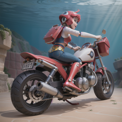 Image For Post Anime, motorcycle, celebrating, underwater city, circus, robotic pet, HD, 4K, AI Generated Art