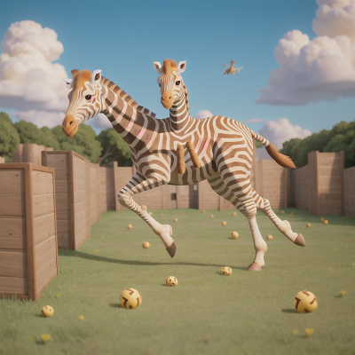 Image For Post Anime, flying, zebra, giraffe, maze, hail, HD, 4K, AI Generated Art