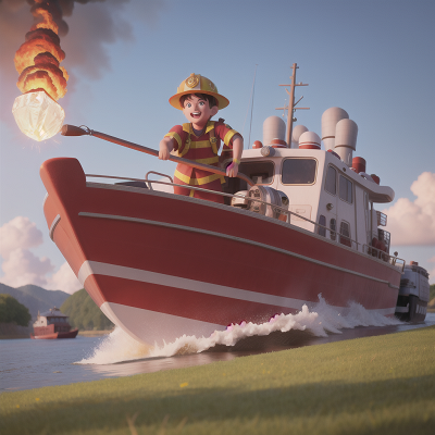 Image For Post Anime, boat, farm, crystal, demon, firefighter, HD, 4K, AI Generated Art
