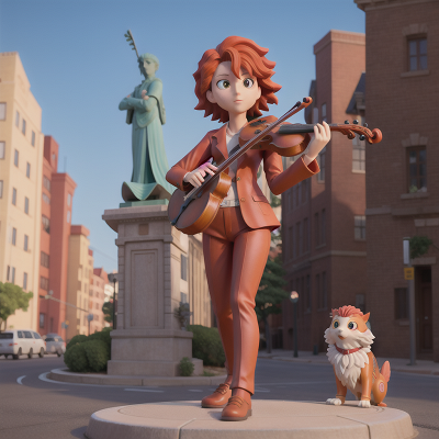 Image For Post Anime, phoenix, bus, violin, statue, robotic pet, HD, 4K, AI Generated Art