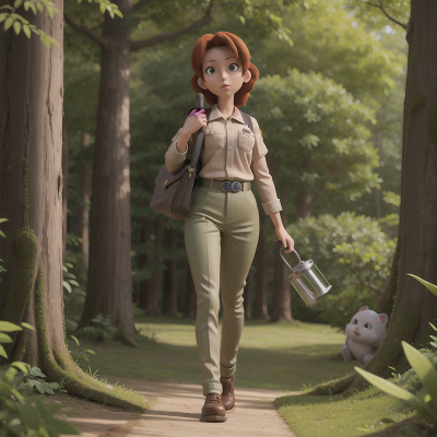 Image For Post Anime, zookeeper, scientist, cyborg, key, forest, HD, 4K, AI Generated Art