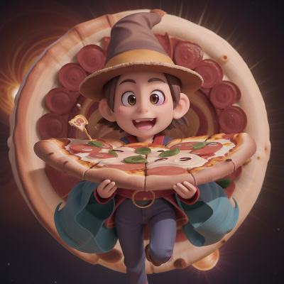 Image For Post Anime, monkey, drought, wizard's hat, solar eclipse, pizza, HD, 4K, AI Generated Art