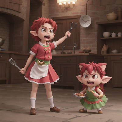 Image For Post Anime, fairy, chimera, chef, key, anger, HD, 4K, AI Generated Art