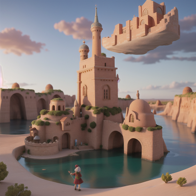 Image For Post Anime, fish, city, troll, desert, tower, HD, 4K, AI Generated Art