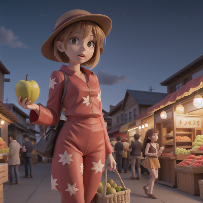 Image For Post Anime, fruit market, angel, detective, stars, zombie, HD, 4K, AI Generated Art