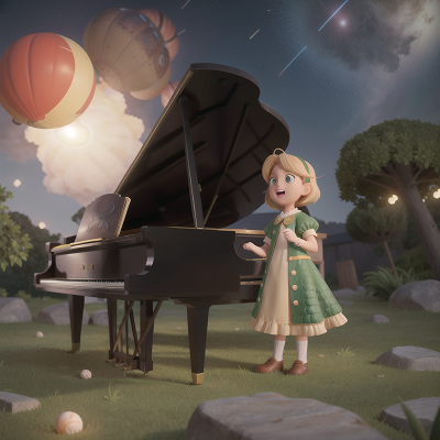 Image For Post Anime, hail, piano, alligator, scientist, meteor shower, HD, 4K, AI Generated Art