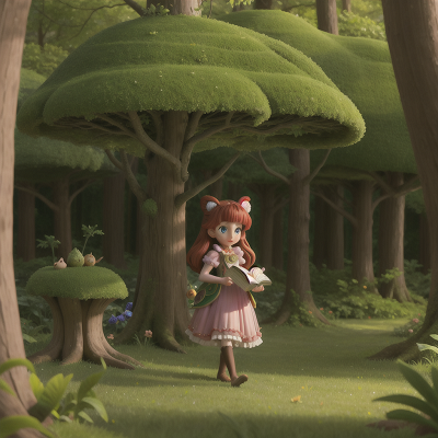 Image For Post Anime, enchanted forest, fairy, forest, book, villain, HD, 4K, AI Generated Art