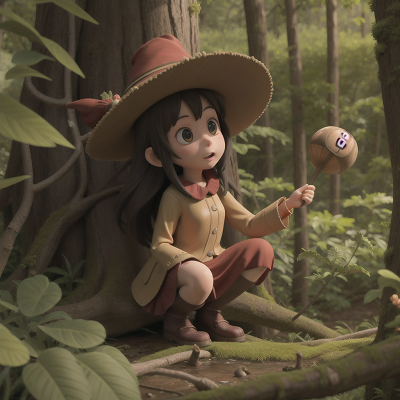 Image For Post Anime, forest, witch, monkey, drought, failure, HD, 4K, AI Generated Art