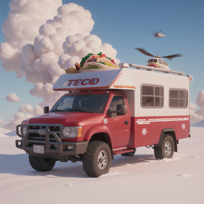 Image For Post Anime, anger, taco truck, sled, celebrating, helicopter, HD, 4K, AI Generated Art
