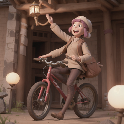 Image For Post Anime, archaeologist, yeti, lamp, laughter, bicycle, HD, 4K, AI Generated Art
