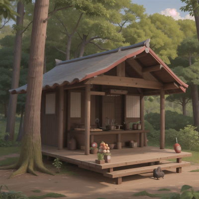 Image For Post Anime, forest, drought, anger, samurai, hot dog stand, HD, 4K, AI Generated Art
