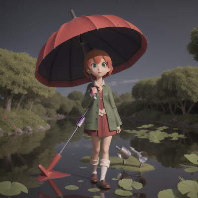 Image For Post Anime, scientist, swamp, airplane, telescope, umbrella, HD, 4K, AI Generated Art