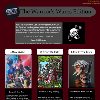 Image For Post Knockoff Selection CYOA Warrior's Wares by PlywoodDavid