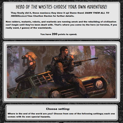 Image For Post Hero of the Wastes CYOA v2 + Faction DLC from /tg/