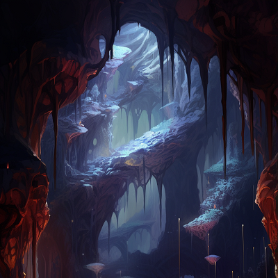 Cavern holding a single pink crystal in the middle floating over a pink  pond with pink fishes in it. It's mystical and magical - AI Generated  Artwork - NightCafe Creator