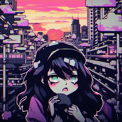 Image For Post Neon lit Anime City - examples of aesthetic anime pfp