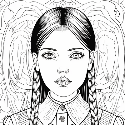 Image For Post Detailed Wednesday Addams Portrait - Wallpaper