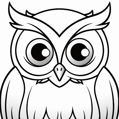 Image For Post Fun and Quirky Owl - Printable Coloring Page