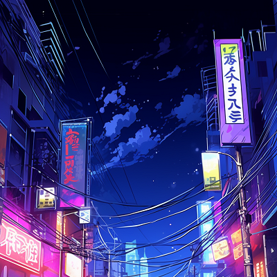 Image For Post Neon Urban Nights Street Scene - Wallpaper