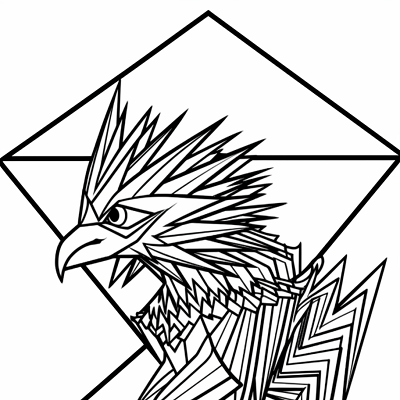Image For Post | Zapdos drawn with zigzag lines to depict electrifying feathers. printable coloring page, black and white, free download - [All Pokemon Drawing Coloring Pages, Kids Fun, Adult Relaxation](https://hero.page/coloring/all-pokemon-drawing-coloring-pages-kids-fun-adult-relaxation)