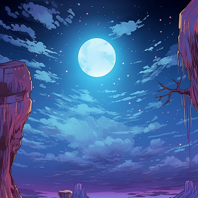 Image For Post | Depicts a barren desert under a glowing moonlight; drawn in a vintage anime style with emphasis on the landscape. phone art wallpaper - [Desert Landscapes Manga Wallpapers: Rare Anime Artwork Collections](https://hero.page/wallpapers/desert-landscapes-manga-wallpapers:-rare-anime-artwork-collections)