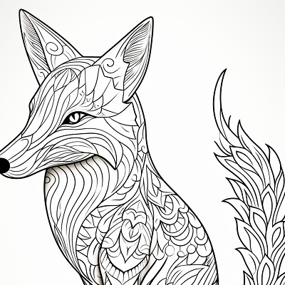 Image For Post Fox Art Form Zoological Splendour - Printable Coloring Page