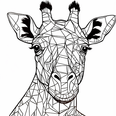 Image For Post Animals Through Geometry Polygonal Art - Printable Coloring Page