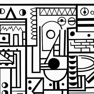 Image For Post Geometric Shapes Collage - Printable Coloring Page