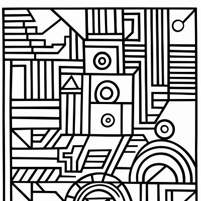 Image For Post Abstract Forms Compilation - Printable Coloring Page