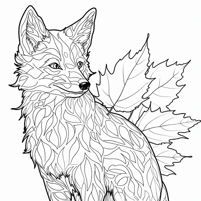 Image For Post Fox Artistry Woodland Patterns - Printable Coloring Page