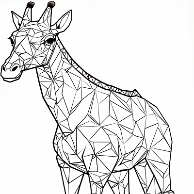 Image For Post Polygonal Animals Geometrical Art - Printable Coloring Page
